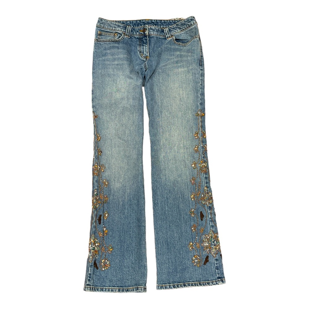 INC Embroidered and Embellished Denim Jeans 10